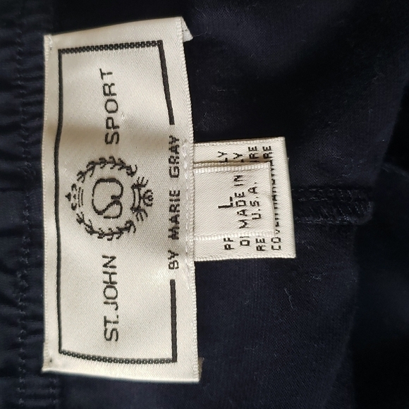 St John Sport Wide Leg Lounge Pant, Blue, Size L - Picture 8 of 8